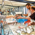 Busy fish stalls